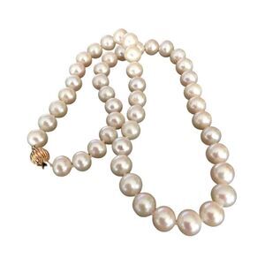 Fic Natural Pearls Necklace 14K Yellow Gold Clasp